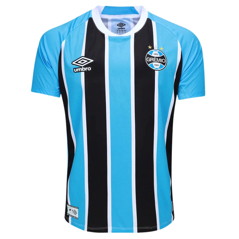 Camisa Grêmio I 25/26 - Torcedor Umbro Masculina - Branca e preta