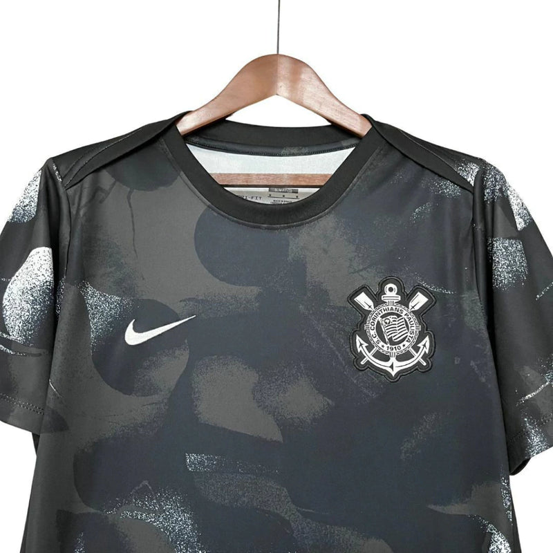 Camisa Corintiano Nike Pré-Jogo Preta 25/26- Torcedor