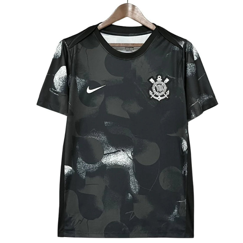 Camisa Corintiano Nike Pré-Jogo Preta 25/26- Torcedor