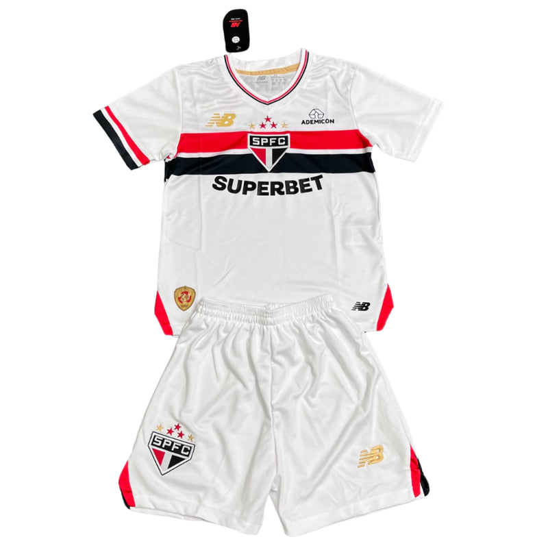 Kit Infantil São Paulo 25/26- New Balance - Branco