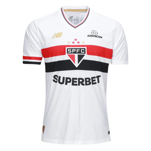 Camisa São Paulo I 25/26 Torcedor Masculina - Branco - New Balance