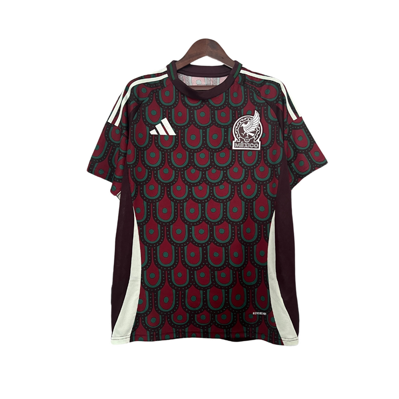 Camisa Seleção do México Home 24/25 Torcedor Adidas Masculina - Grená