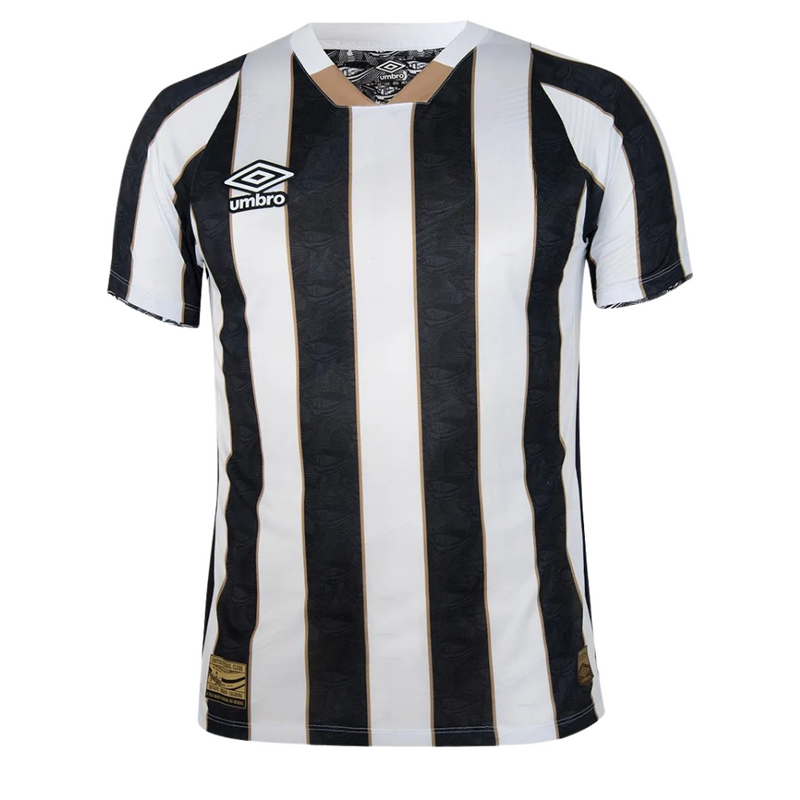 Camisa Santista II 24/25 Torcedor Umbro Masculina - Branco e preto Listrado
