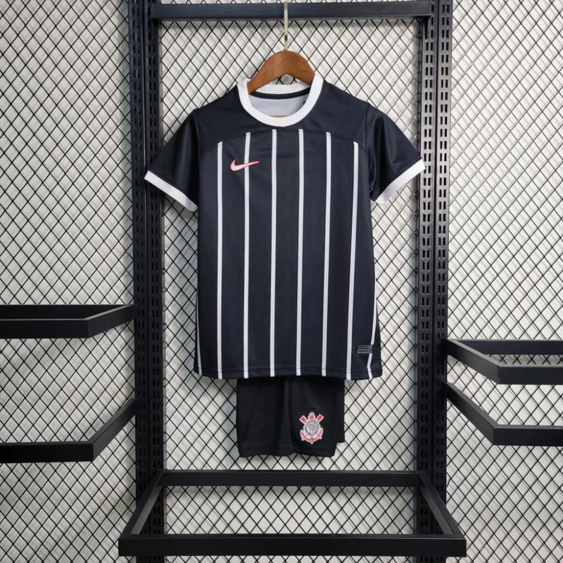 Kit Infantil Corintiano II 23/24 - Preto Listrado
