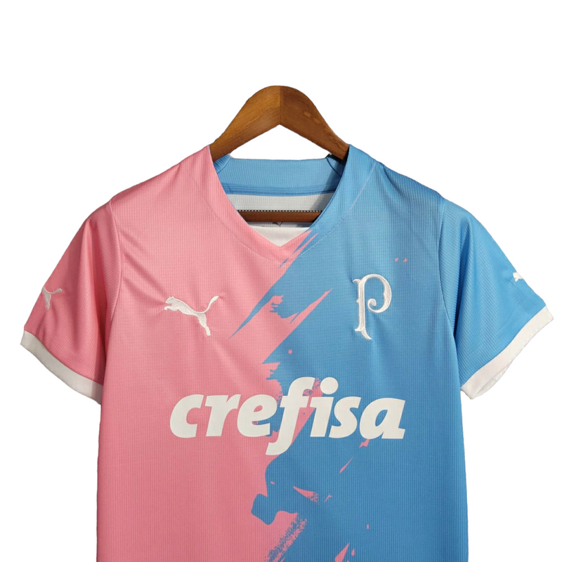 Camisa Palmeiras Edição Comemorativa - Torcedor Puma Masculina - Rosa e azul