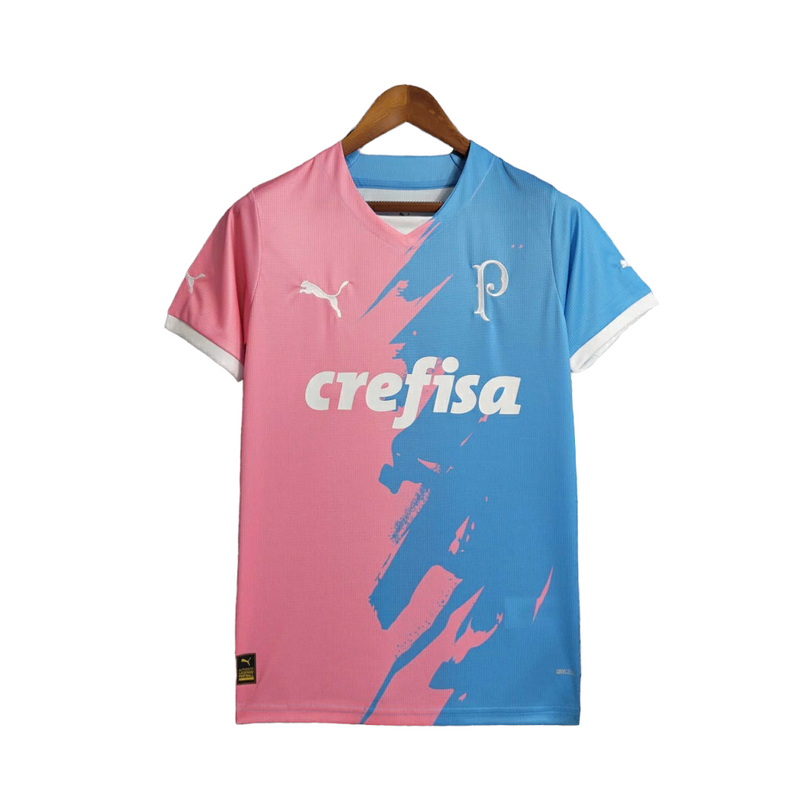 Camisa Palmeiras Edição Comemorativa - Torcedor Puma Masculina - Rosa e azul